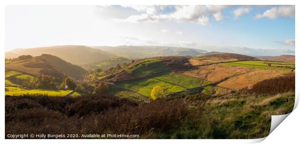 Edale panoramic view off Derbyshire  Print by Holly Burgess