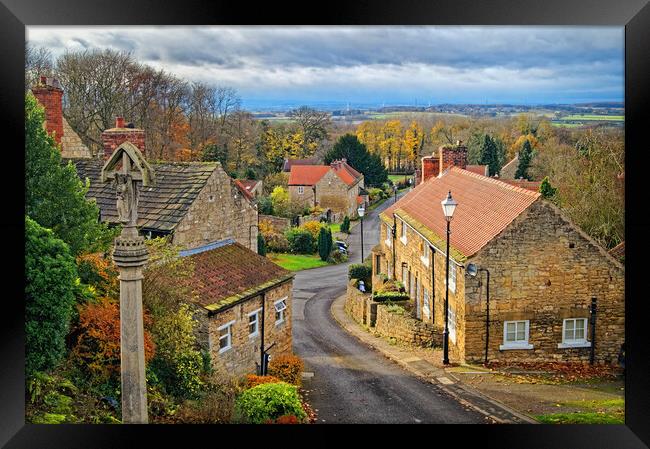 Hooton Pagnell in Autumn  Framed Print by Darren Galpin