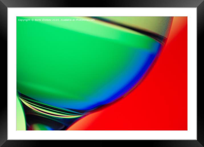 Glass and Colors. Framed Mounted Print by Boris Zhitkov