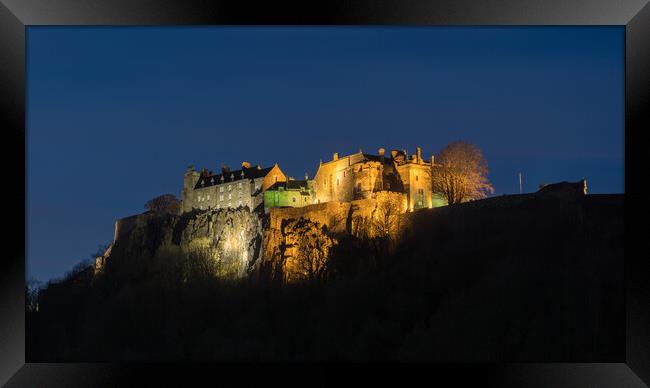 Stirling Castle illuminated at night. Framed Print by Tommy Dickson