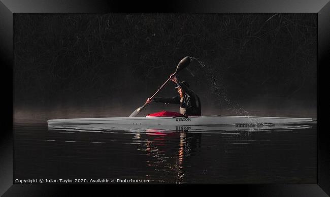 Morning Paddle Framed Print by Jules Taylor