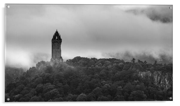 Wallace Monument, Stirling, Scotland.  Acrylic by Tommy Dickson