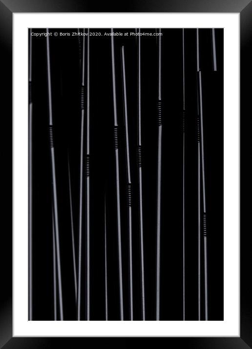 Black on black. Framed Mounted Print by Boris Zhitkov
