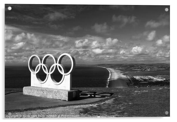 The Olympic Rings Acrylic by Nicola Clark