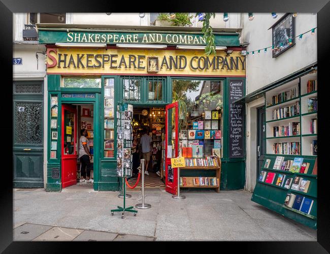 Shakespeare and Company bookstore Framed Print by Jeff Whyte