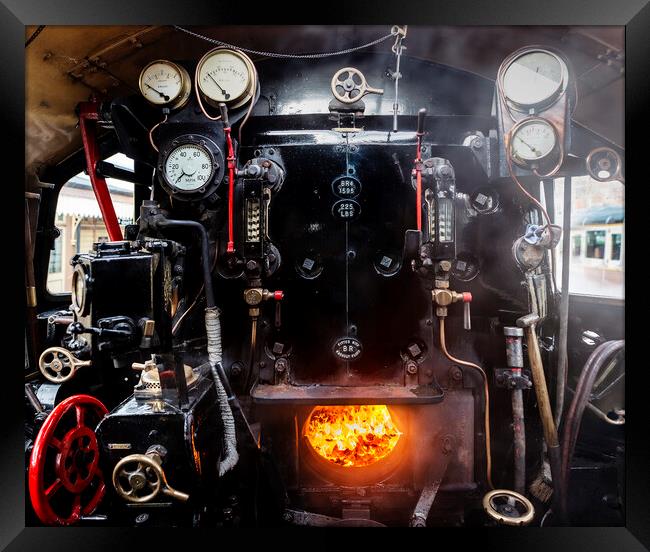 Steam Train Cab, Braveheart, 75014 Framed Print by Maggie McCall