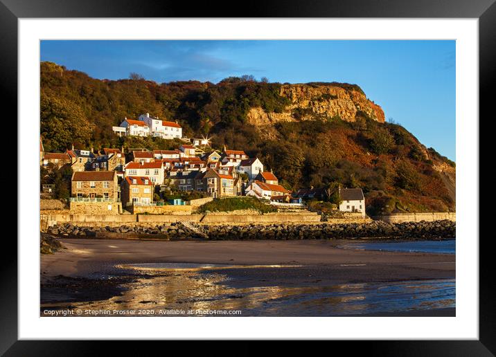 Nestling seaside village Framed Mounted Print by Stephen Prosser