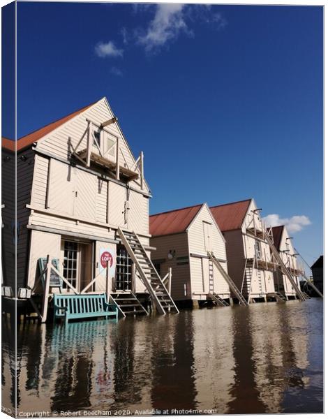 High tide Tollesbury  Essex Canvas Print by Robert Beecham