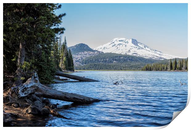 South Sister from Sparks Lake Print by Belinda Greb