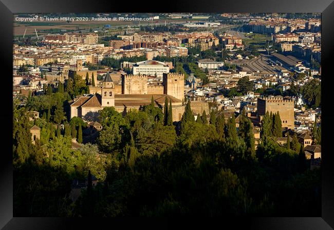 Alhambra, Granada, Andalusia, Spain  Framed Print by Navin Mistry