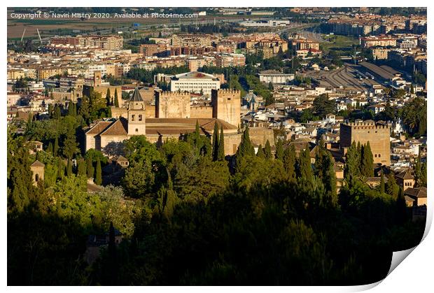 Alhambra, Granada, Andalusia, Spain  Print by Navin Mistry