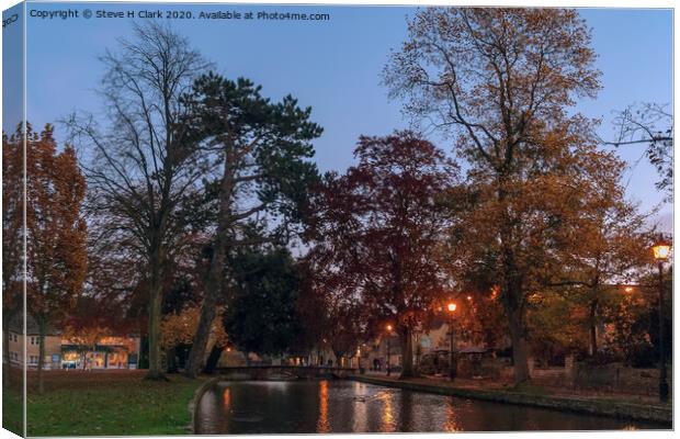 Bourton-on-The-Water Canvas Print by Steve H Clark
