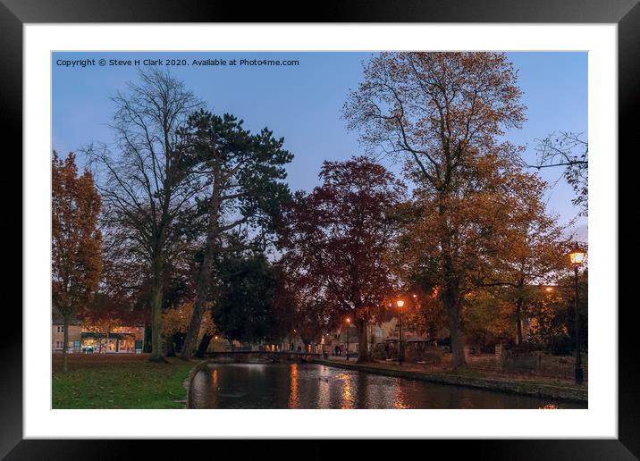 Bourton-on-The-Water Framed Mounted Print by Steve H Clark