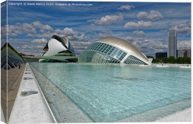The City of Arts and Sciences, Valencia, Spain  Canvas Print by Navin Mistry