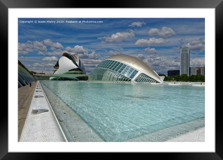 The City of Arts and Sciences, Valencia, Spain  Framed Mounted Print by Navin Mistry