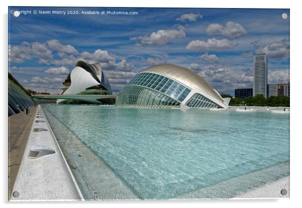 The City of Arts and Sciences, Valencia, Spain  Acrylic by Navin Mistry