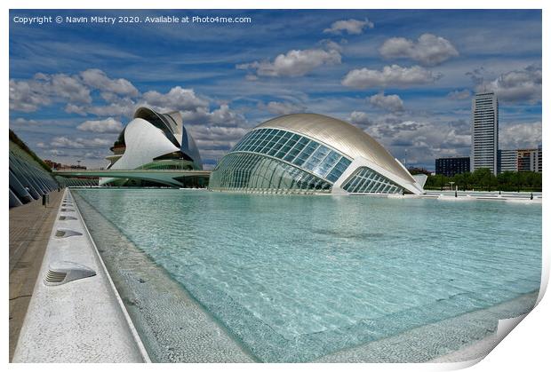 The City of Arts and Sciences, Valencia, Spain  Print by Navin Mistry