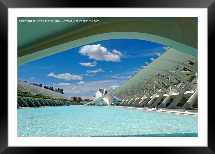 The City of Arts and Sciences, Valencia, Spain   Framed Mounted Print by Navin Mistry