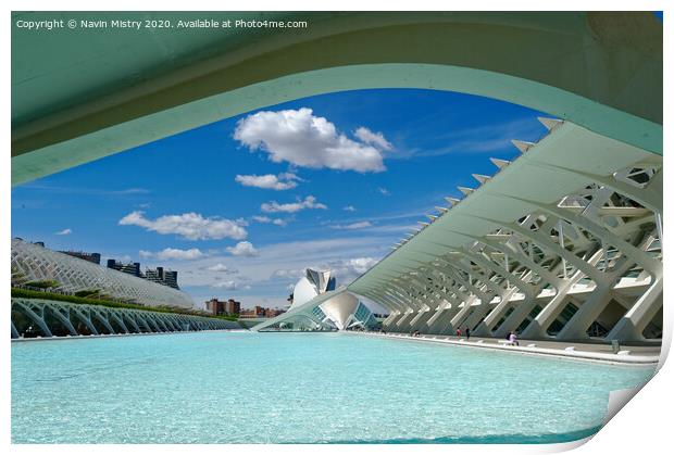 The City of Arts and Sciences, Valencia, Spain   Print by Navin Mistry