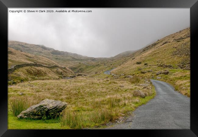 Wrynose Pass - The Lake District Framed Print by Steve H Clark