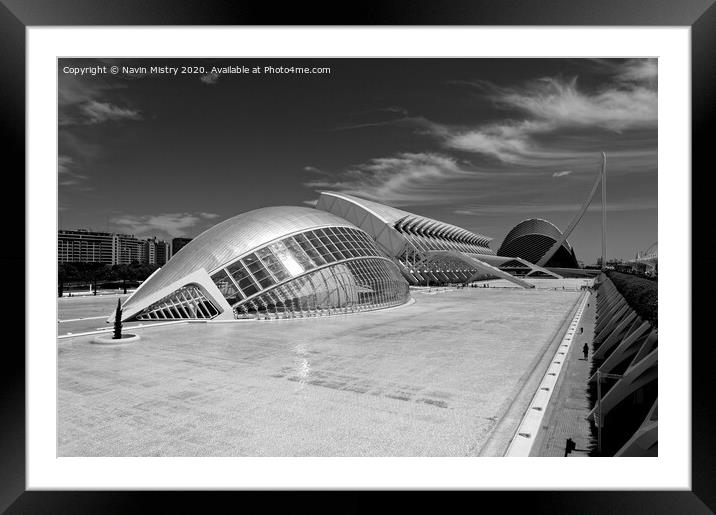 The City of Arts and Sciences, Valencia, Spain    Framed Mounted Print by Navin Mistry