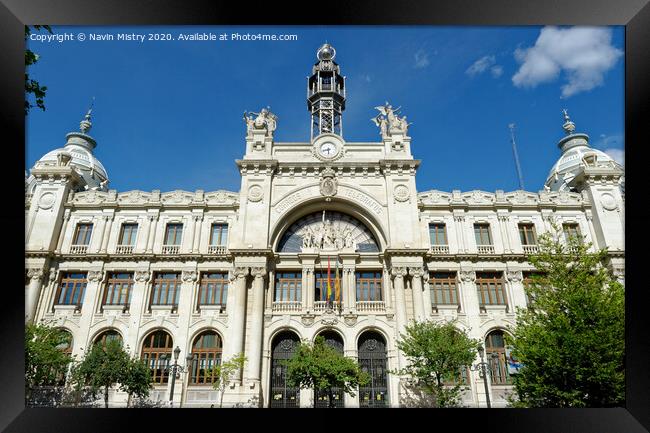 Central Post Office (Edificio de Correos y Telegrafos) Valencia, Spain Framed Print by Navin Mistry