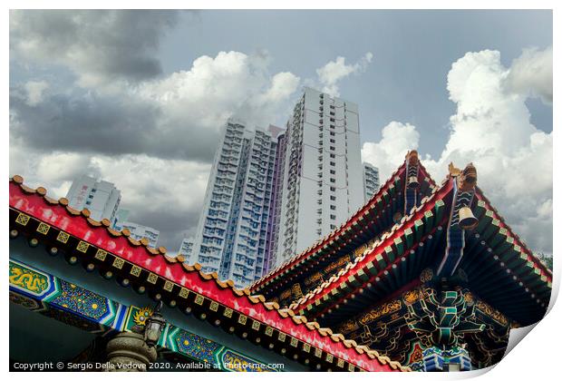 Wong Tai Sin temple in Hong Kong  Print by Sergio Delle Vedove