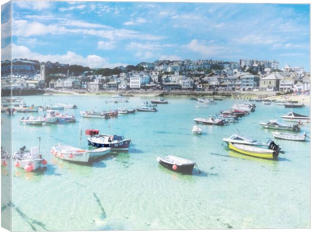 Sunny day in St Ives Canvas Print by Beryl Curran