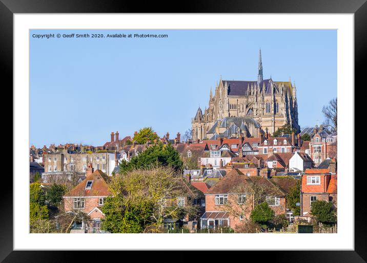 Arundel town and cathedral Framed Mounted Print by Geoff Smith