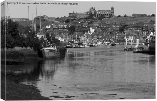 WHITBY TIDE Canvas Print by andrew saxton