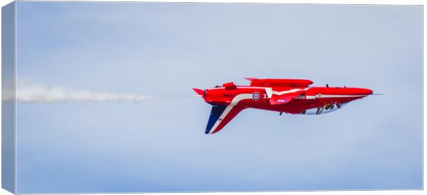 Red Arrow flying inverted Canvas Print by Jason Wells