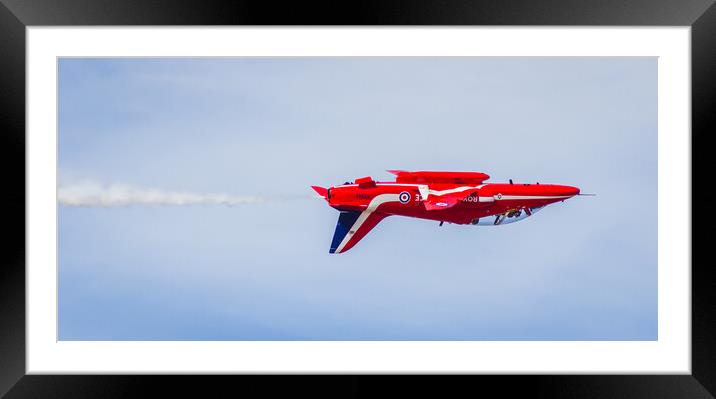 Red Arrow flying inverted Framed Mounted Print by Jason Wells