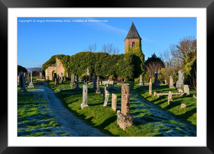 Cromarty Old Gaelic Churchyard Framed Mounted Print by Angus McComiskey