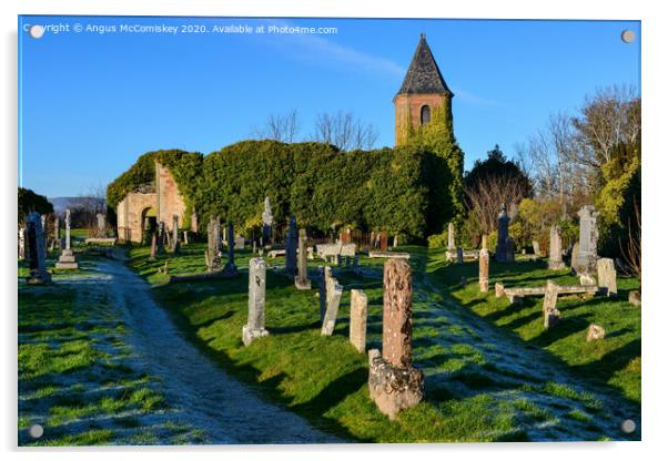 Cromarty Old Gaelic Churchyard Acrylic by Angus McComiskey