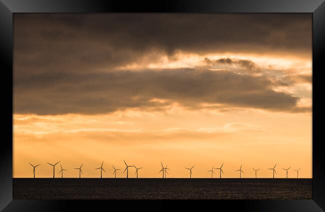 Windmills at dusk Framed Print by Jason Wells