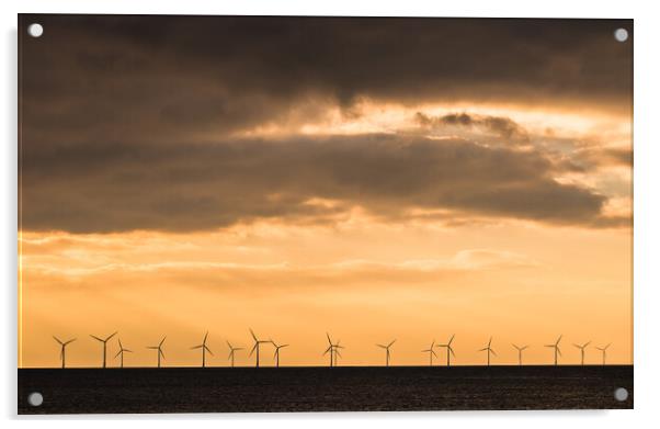 Windmills at dusk Acrylic by Jason Wells