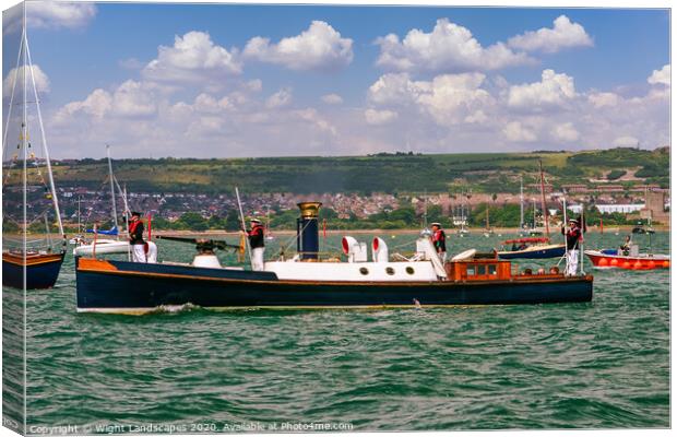 Steam Pinnace 199 Canvas Print by Wight Landscapes