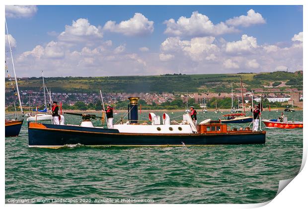 Steam Pinnace 199 Print by Wight Landscapes