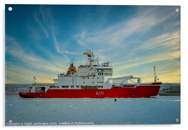 HMS Endurance A171 Acrylic by Wight Landscapes