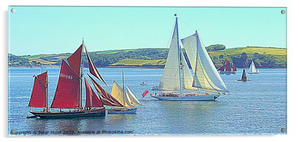 Falmouth Heritage Sailing Acrylic by Peter F Hunt