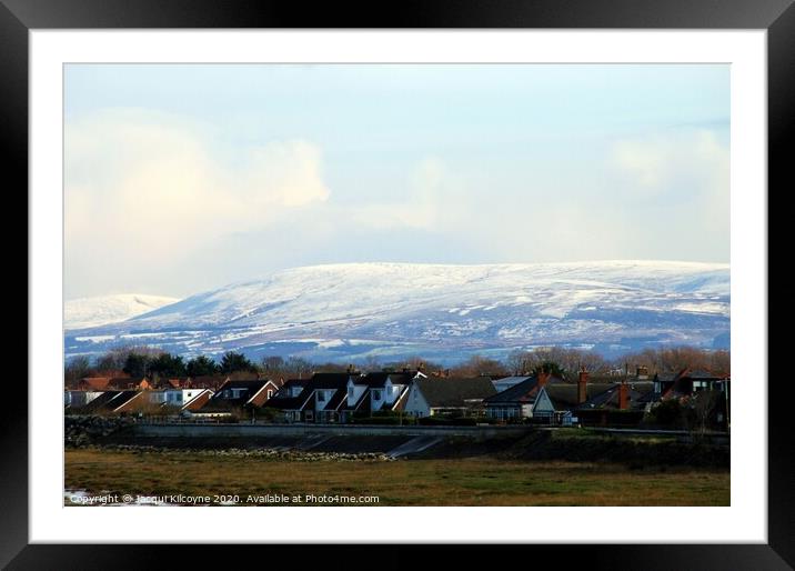 Snow on the hills Framed Mounted Print by Jacqui Kilcoyne