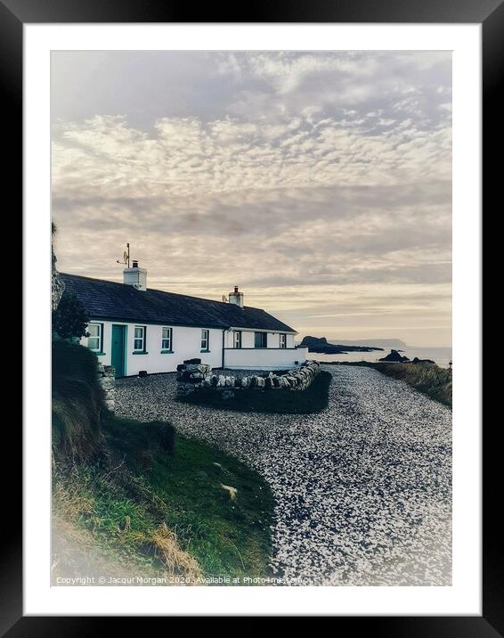 Cottage at  Ballintoy Harbour  Framed Mounted Print by Jacqui Morgan
