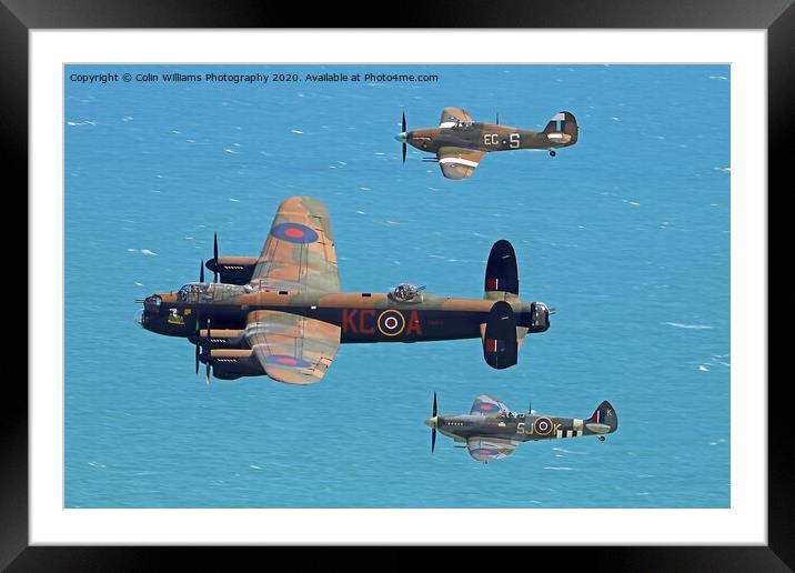 Battle of Britain Memorial Flight Eastbourne  3 Framed Mounted Print by Colin Williams Photography