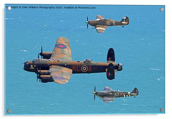 Battle of Britain Memorial Flight Eastbourne  3 Acrylic by Colin Williams Photography
