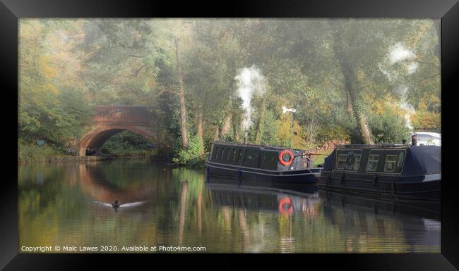 Life on the Canal  Framed Print by Malc Lawes