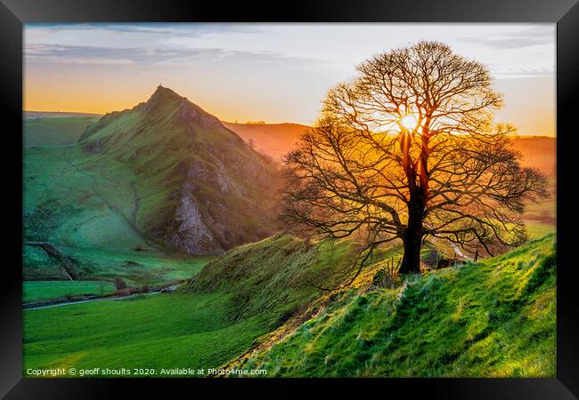 Sunrise at Chrome Hill Framed Print by geoff shoults
