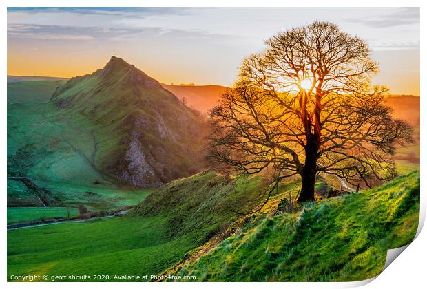 Sunrise at Chrome Hill Print by geoff shoults