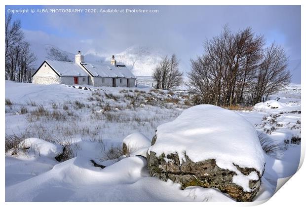 Blackrock Cottage, Glencoe, Scotland. Print by ALBA PHOTOGRAPHY