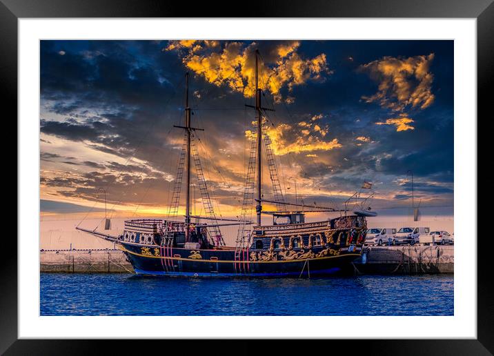 Sailing Ship Framed Mounted Print by Hectar Alun Media