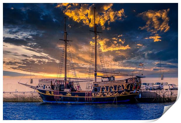 Sailing Ship Print by Hectar Alun Media